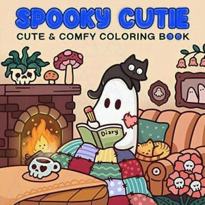 Spooky Cutie: Carino libro da colorare per il relax di Coco Wyo Download digitale immediato Libro PDF divertente per il relax 39 pagine da colorare