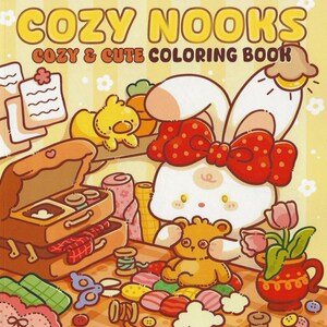 Cozy Nooks: Cute Relaxation Coloring Book by Coco Wyo Instant Digital Download Fun Relaxation PDF Book 40 Coloring Pages