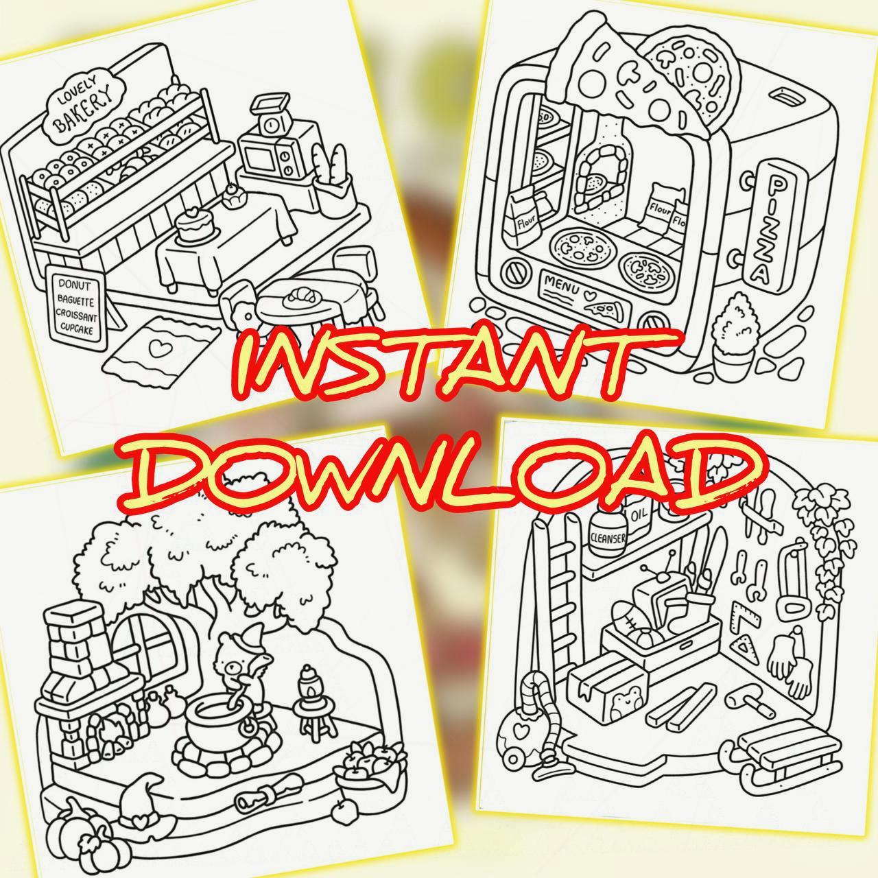 Coco Wyo Hygge Corner Coloring Book PDF – 30 Printable Pages for Kids ...