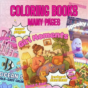 Coco Wyo Inspired Coloring Set | Aesthetic Cozy Printable Vault for Adults & Kids | Digital PDF Download | Relaxing Art Collection