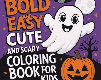 Libro para colorear lindo y aterrador (PDF): 145 páginas imprimibles para niños y adultos, descarga digital instantánea, libro para colorear atrevido y fácil.