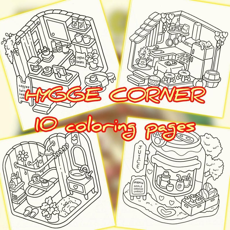 Coco Wyo Hygge Corner Coloring Book PDF – 30 Printable Pages for Kids ...