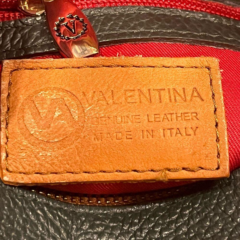 Valentina Emerald Green Pebbled Leather Backpack and  display picture 2