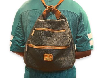 Vintage Valentina Italia Brown Leather Backpack – Soft  display picture 1