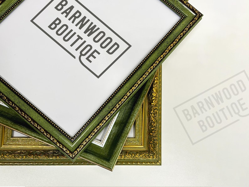 Custom Vintage Photo Frames - Ornate Picture Frame, Wall Gallery Decor, Vintage Style, Picture Frames for Wall Set, Antique Green & Gold

vintage ornate frame, antique picture frame, baroque style frame, gold wall frame, victorian wall decor, custom vintage frame set, shabby chic photo frame, ornate gold frame, black frame, decorative art frame, mirror frame, custom wall decor, gallery frame set, vintage mirror frame, elegant frames, victorian gold frame, wall art frame set, luxurious decor.