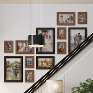 Fotorahmen Set - Fotocollage aus Holz - Fotocollage aus Holz Fotodrucker für Frau Vintage Einweihungsgeschenk