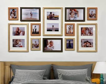 Bilderrahmen Set Holzbilderrahmen 2er Set New home decor Gallery Individuelle Fotorahmen Collage Rustikale Bilderrahmen Bauernhaus große Wandkunst Geburtstag Familiengeschenk
