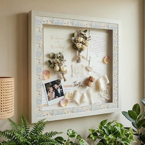 Wedding Bouquet Shadow Box - 3D Keepsake Frame for Bridal Flowers, Personalized Wedding Gift for Couple, Deep Wood Display Box for Mementos
Bridal bouquet preservation box, floral keepsake display, wedding invitation holder, personalized newlyweds gift, dried flower wall art, professional flower framing, rustic wedding decor, heirloom wedding gift, bridal memento box, wedding day memorabilia, 1st anniversary gift, jewelry and lace display, shadow box for dried roses, custom wedding plaque.