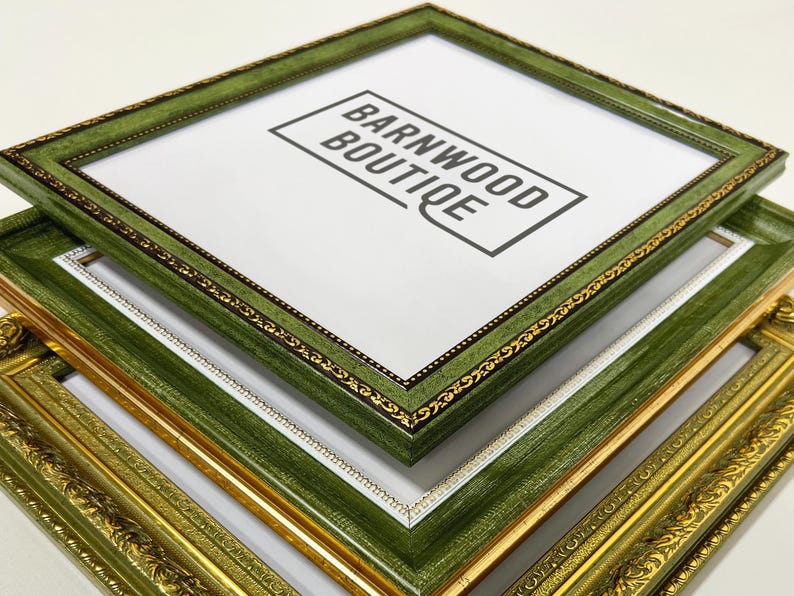 Custom Vintage Photo Frames - Ornate Picture Frame, Wall Gallery Decor, Vintage Style, Picture Frames for Wall Set, Antique Green & Gold

vintage ornate frame, antique picture frame, baroque style frame, gold wall frame, victorian wall decor, custom vintage frame set, shabby chic photo frame, ornate gold frame, black frame, decorative art frame, mirror frame, custom wall decor, gallery frame set, vintage mirror frame, elegant frames, victorian gold frame, wall art frame set, luxurious decor.