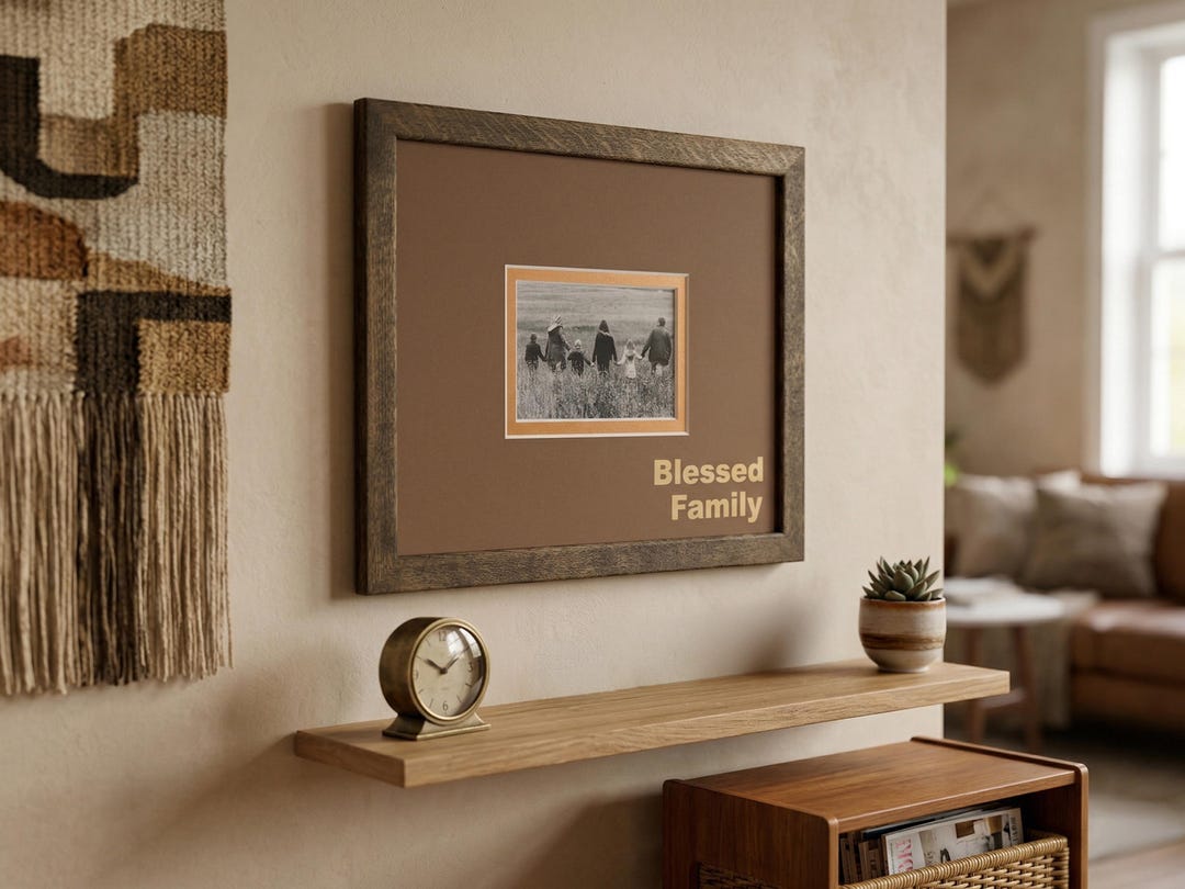 Personalized Engraved Mat Picture Frame – Custom Text Matboard, Solid ...