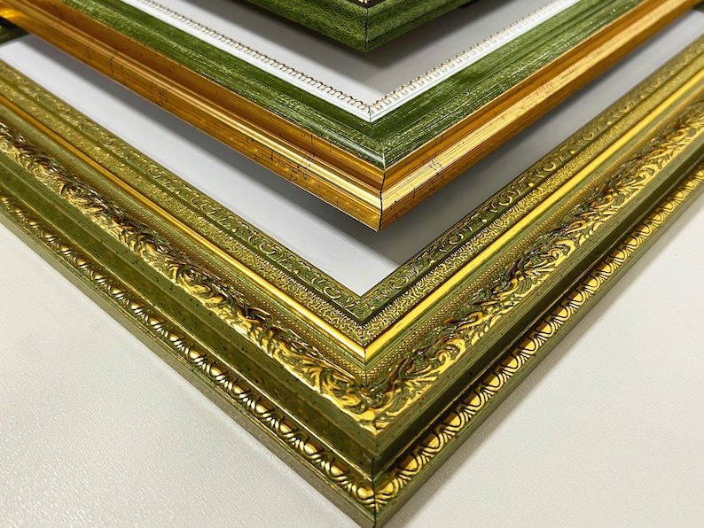 Custom Vintage Photo Frames - Ornate Picture Frame, Wall Gallery Decor, Vintage Style, Picture Frames for Wall Set, Antique Green & Gold

vintage ornate frame, antique picture frame, baroque style frame, gold wall frame, victorian wall decor, custom vintage frame set, shabby chic photo frame, ornate gold frame, black frame, decorative art frame, mirror frame, custom wall decor, gallery frame set, vintage mirror frame, elegant frames, victorian gold frame, wall art frame set, luxurious decor.