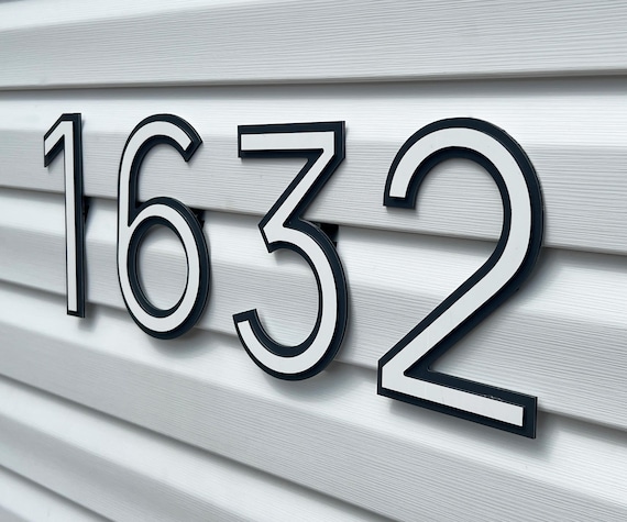 Siding For House Numbers Plaques Mid Century Modern House Numbers