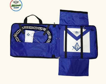 Masonic Regalia Blue Lodge Apron Case | Soft Leather Case for MM or WM, Provincial Size, & Grand Lodge Size | Mason Apron Storage
