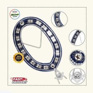 Master Mason Blue Lodge Chain Collar with Jewel Best Package