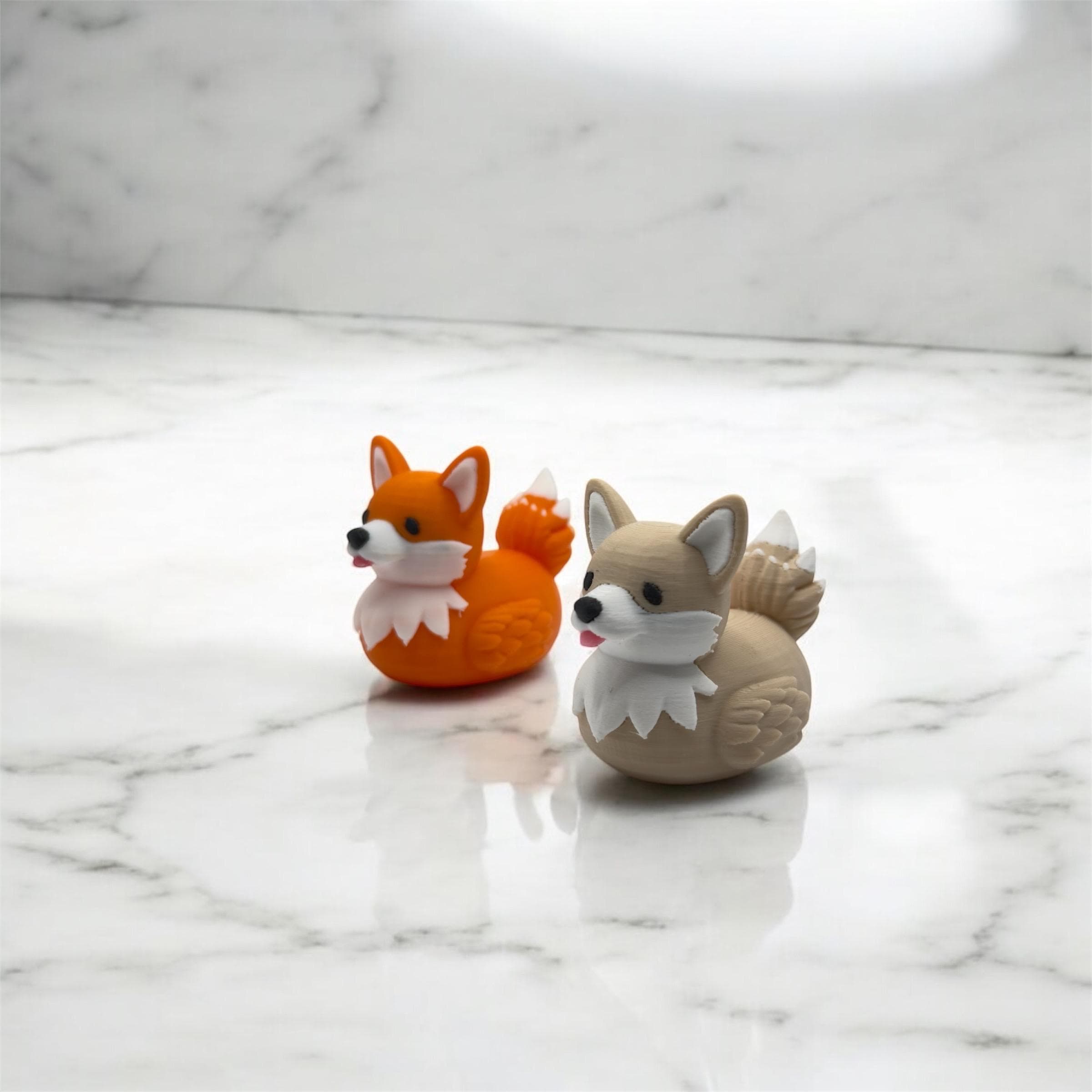 3D Printed Corgi Duck Figurine: Jeep Dashboard Decor