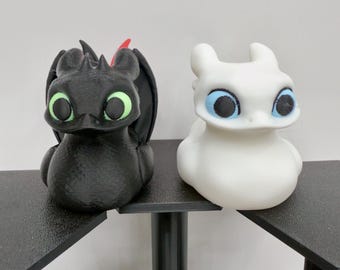 Toothless Night Light Fury Ducks, Dragon Decor, Jeep Dashboard Duck, HTTYD Collectible, Dragon Gift