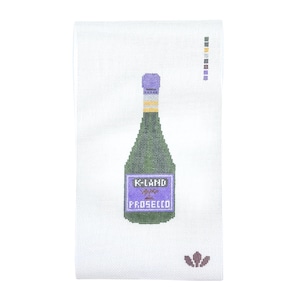 K-Land Prosecco Needlepoint Canvas – Hand-Painted | 2” x 6.5” | 18 Mesh