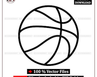 Basketball SVG: Sports Silhouette Vector, Team Logo Design (Digital Download)