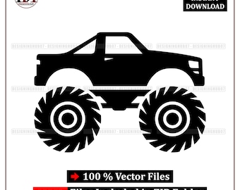 Monster Truck SVG | Off Road Silhouette Vector (Digital Download)