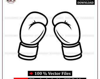 Boxing Gloves SVG | Fitness, MMA, Gym Logo (Digital Download)