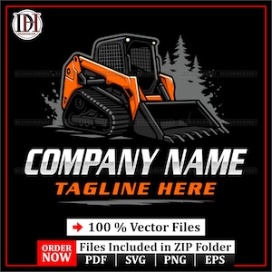 Skid Steer Loader Logo, Skid Steer Svg, Heavy Equipment Svg, Contractor Svg, Excavator Svg, Skid Steer Loader svg, Skid Steer Logo svg