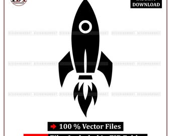 Rocket Ship SVG: Spacecraft Silhouette for Cricut (Digital Download)