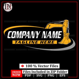 excavator logo svg, Excavator svg, Heavy Equipment logo svg, Digging Logo svg, Contractor Logo svg, Construction svg, earth digging logo svg