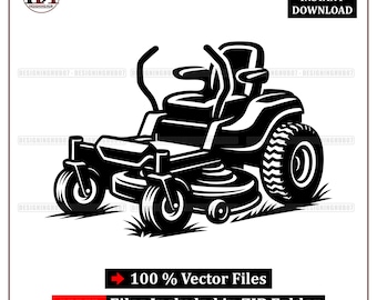 Zero Turn Lawn Mower SVG | Landscaping Vector Clipart (Digital Download)