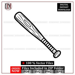 Basebollträ SVG: Träfibrer Vektor Clipart (Digital Nedladdning)