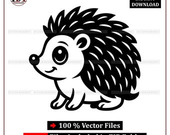 Hedgehog SVG | Woodland Nursery Decor Clipart (Digital Download)