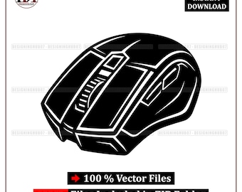 Gaming Mouse SVG Icon, Computer Mouse Vector, Esports Mouse Illustration (Digital Download)