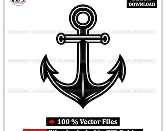 Nautical Anchor Logo Vector Design: Sailor, Marine Branding (SVG, PNG)