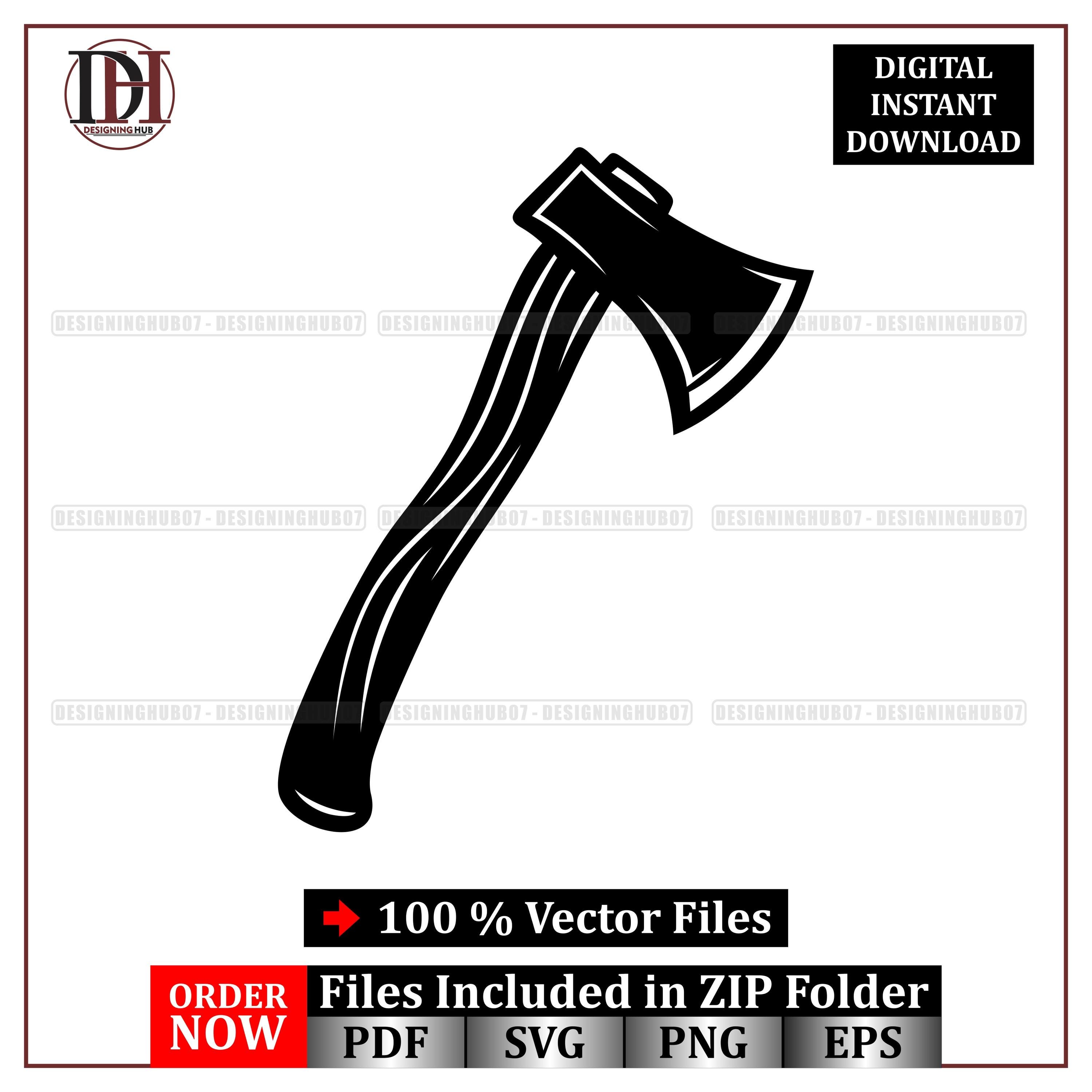 Axe Hatchet SVG: Lumberjack Camping Woodcutter Vector (digital Download ...