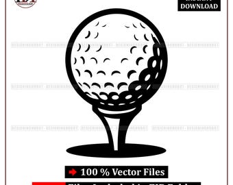 Golf Ball on Tee SVG | Golfer Vector Design (Digital Download)