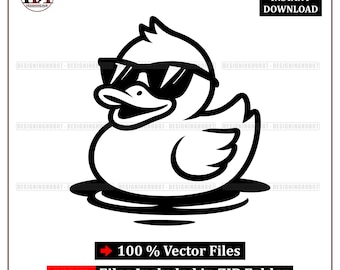 Cool Duck with Sunglasses SVG, PNG, Clipart (Digital Download)