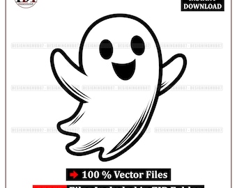 Ghost SVG | Halloween Vector Clipart (Digital Download