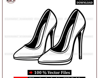 High Heel Shoes SVG | Fashion Boutique Logo, Cricut Cut File (Digital Download)