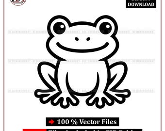 Frog SVG | Kids Craft Vector Design (Digital Download)