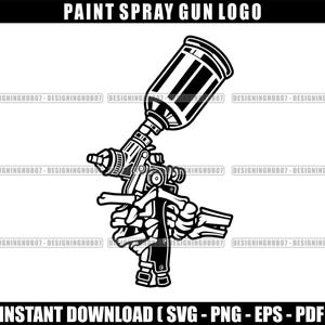 Paint Spray Gun Vector Logo | Airbrush Artist Graphic (svg, png, eps, pdf)