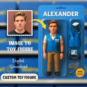 Custom Action Figure from your Photo, Personalized Action Figure Design, Action Figure Photo, Personalized Toy Box, Personalized Digital Art