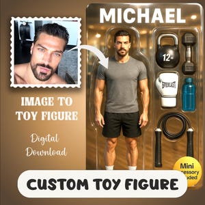 Custom Toy Figure Digital, Personalized Action Figure Design, Personalized Digital Figure Art, Personalized Digital Figure Portrait for Gift