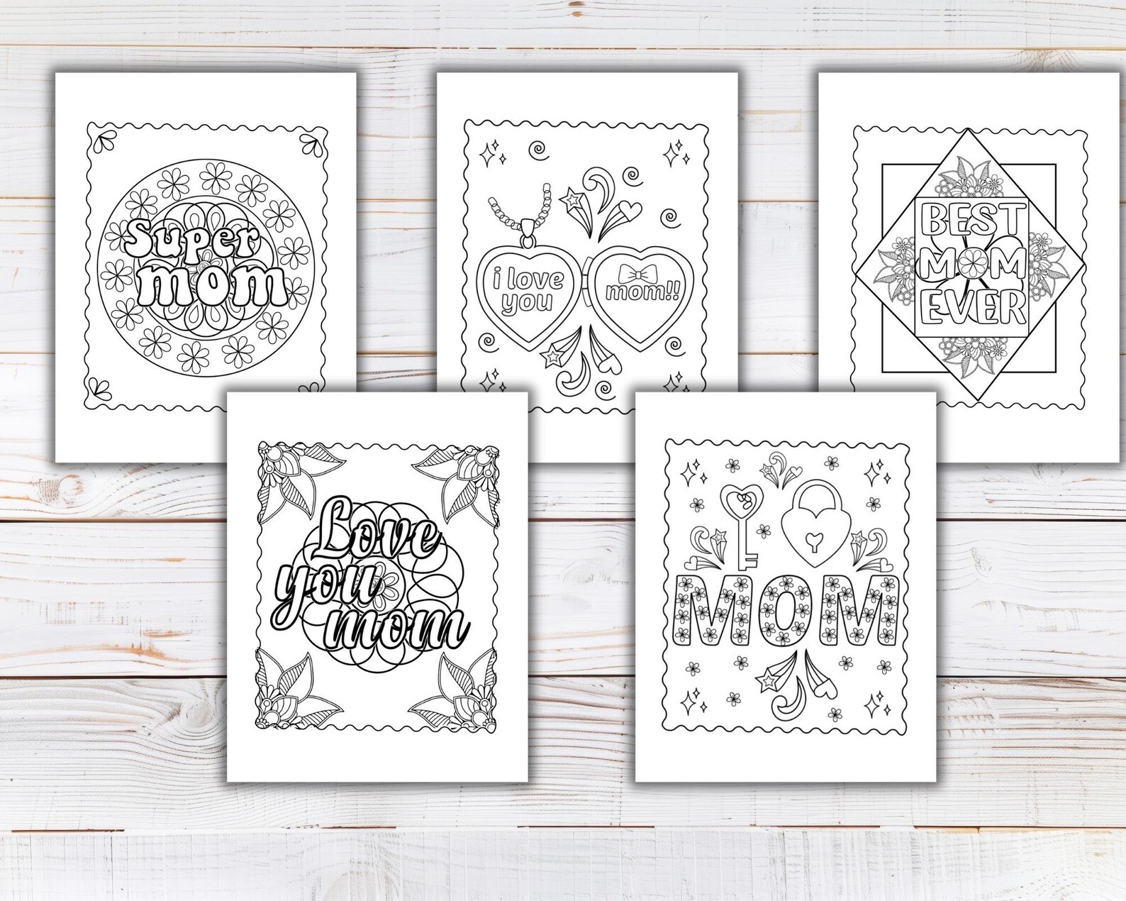 Mother’s Day Coloring Pages | Kids Craft Activity | Cute Animals ...