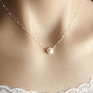 Wedding Pearl Necklace, Freshwater Sterling Silver, 14K Gold Filled Necklace, Real Pearl Jewelry For Bride and Bridesmaid, Bridal Necklace