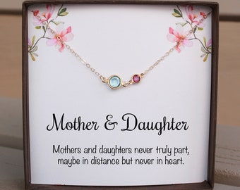 Personalized Gift Birthstone Necklace Mom Gift From Daughter Personalized Necklace Gift For Daughter From Mom Rehearsal Wedding Gift For Mom