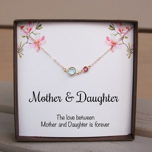Personalized Birthstone Necklace Mom Gift From Daughter Necklace Gift From Mom Personalized Gift For Mom Christmas Gift Personalized Jewelry