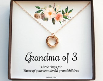 Grandma Birthday Gift From Granddaughter Grandson Grandchildren, Jewelry For Family, Grandma Gift, Grandma Necklace 14K gold filled, silver