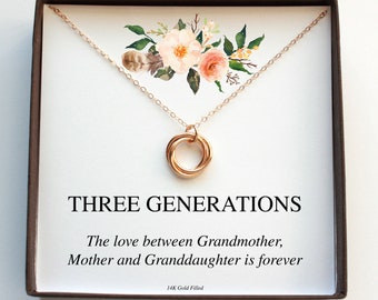 Grandma And Granddaughter Necklace, Grandmother And Grandchildren, Grandma Gift, Christmas Gift, Birthday Gift Grandchild Gift, New Grandma