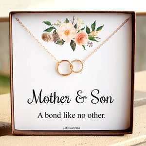 Christmas Gifts For Mom From Son, Mom Gift From Son, Mom Gift Christmas From Son, Mother Son Necklace, Gifts For Her Christmas Necklace Gift