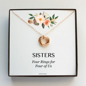 Gift Sisters Necklace 2 3 4 5 6, Sister Birthday Gift Jewelry, Best Friends Gifts, Sister In Law Gift, Gift For Women, Infinity Necklace