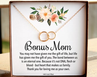 Bonus Mom Gift, Step Mother Necklace, Stepmother Stepmom Gift, Christmas Gift Mother In Law, Godmother Gift, Mothers Day Gift,Mom Necklace